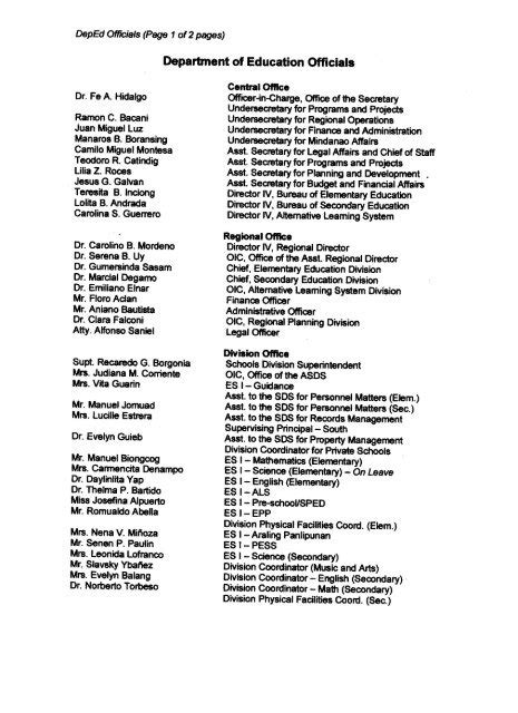 www.depedcebuprovince.gov.ph memo 2022|Republic of the Philippines Department of Education.